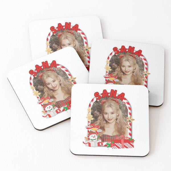 Item preview, Twice Sana Christmas Collage: Festive Kpop Cheer Merry Christmas Sticker designed and sold by AJUNICE STUDIO.