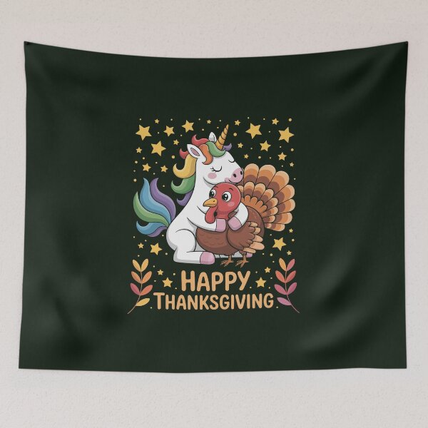 Item preview, Unicorn and Turkey Thanksgiving designed and sold by jkrphoto.