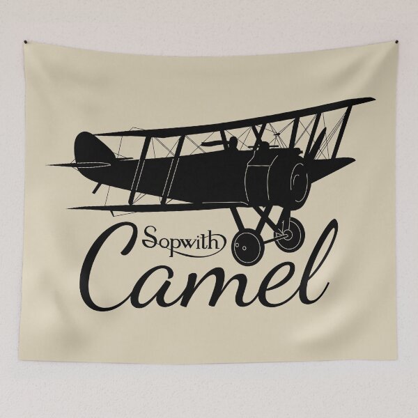 Item preview, Sopwith Camel British WW1 Fighter Biplane Flying Silhouette designed and sold by MilitaryMart.