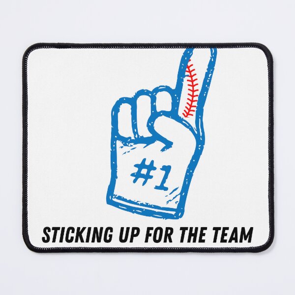 Item preview, Sticking Up for the Team – Baseball Humor Design by Backstop & Co. designed and sold by BackstopAndCo.