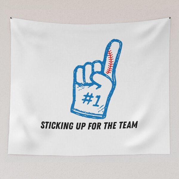 Item preview, Sticking Up for the Team – Baseball Humor Design by Backstop & Co. designed and sold by BackstopAndCo.