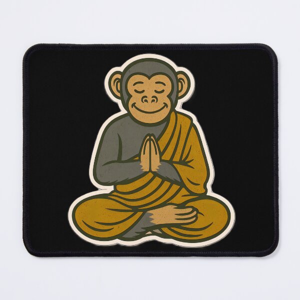 Item preview, Cute Zen Animal Meditation Buddha Art: Chimpanzee designed and sold by PinUpPizzazz.