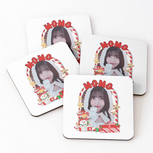Item preview, Twice Momo Christmas Collage: Festive Kpop Cheer Merry Christmas Sticker designed and sold by AJUNICE STUDIO.