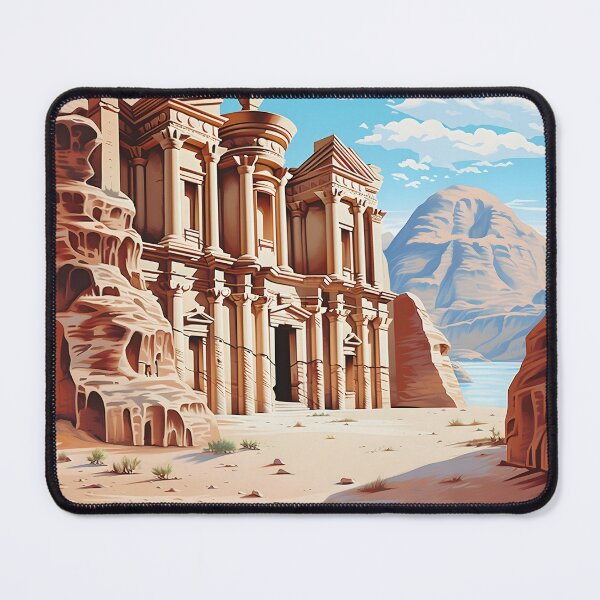 Item preview, Petra Jordan Ancient City Vintage Travel Poster designed and sold by LaFabricaArt.