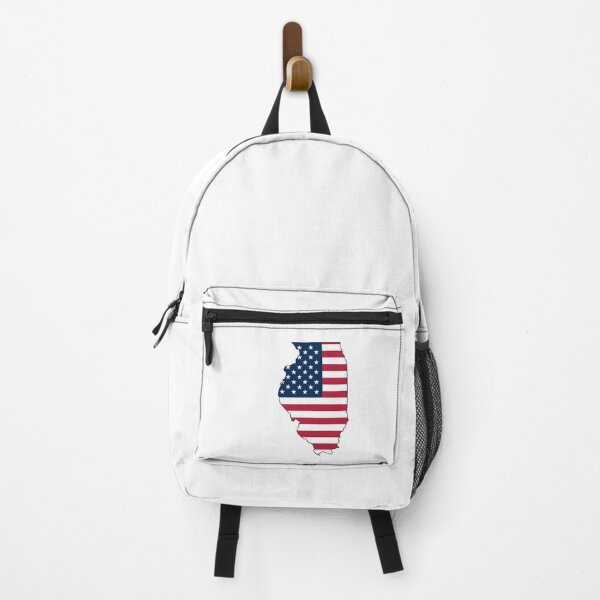 Item preview, Illinois USA Flag Silhouette – Stars and Stripes State Outline designed and sold by Paper Drip.