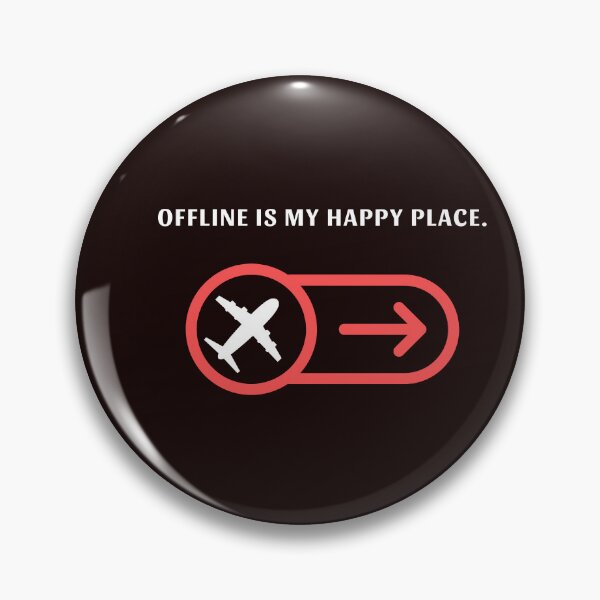 Item preview, Offline is my happy place designed and sold by Cukrma.