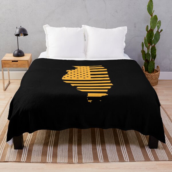 Item preview, Illinois USA Flag Silhouette – Stars and Stripes State Outline designed and sold by Paper Drip.