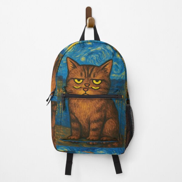 Item preview, Starry Night Interrupted by an Apathetic Cat designed and sold by Nope Cats.