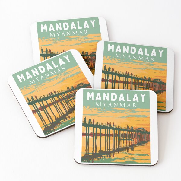 Artikelvorschau, Mandalay in Myanmar, Vintage Kunst Reiselandschaft entworfen und verkauft von MaateoDesign.