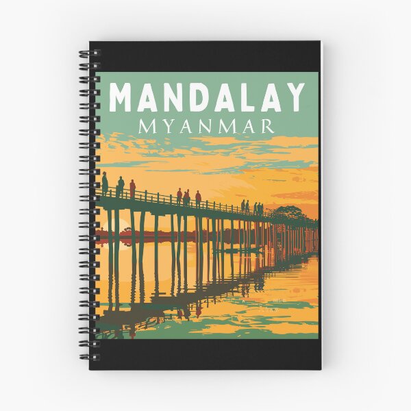 Item preview, Mandalay in Myanmar, Vintage Art Travel Landscape designed and sold by MaateoDesign.