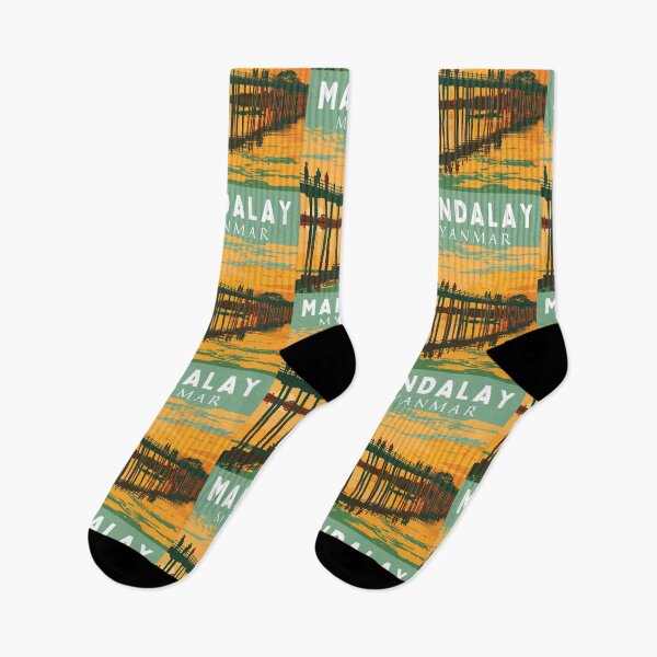 Item preview, Mandalay in Myanmar, Vintage Art Travel Landscape designed and sold by MaateoDesign.