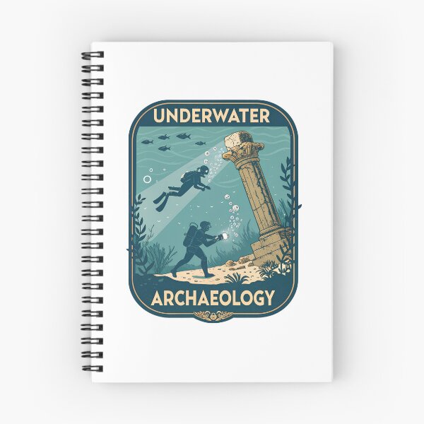 Item preview, Underwater Archaeology Vintage – Diver Exploring Ancient Ruins Beneath the Sea designed and sold by VividOrganica.