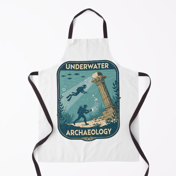 Item preview, Underwater Archaeology Vintage – Diver Exploring Ancient Ruins Beneath the Sea designed and sold by VividOrganica.