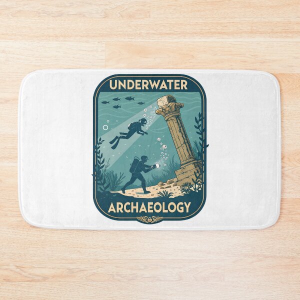 Item preview, Underwater Archaeology Vintage – Diver Exploring Ancient Ruins Beneath the Sea designed and sold by VividOrganica.