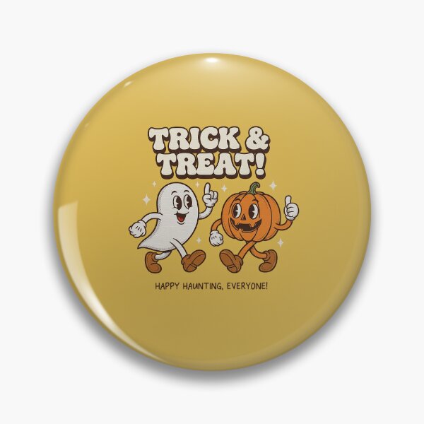 Item preview, Trick & Treat Retro Ghost Pumpkin Halloween Mascot designed and sold by HoopeStylee.