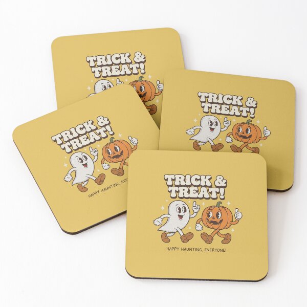 Item preview, Trick & Treat Retro Ghost Pumpkin Halloween Mascot designed and sold by HoopeStylee.