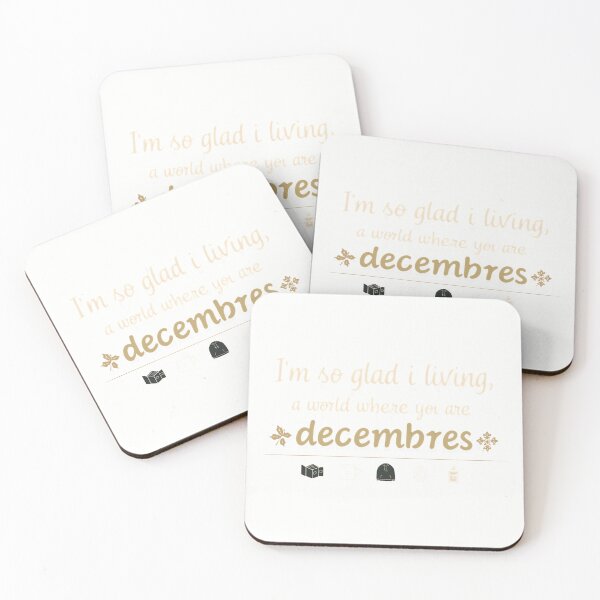 Item preview, I’m So Glad I Live In A World Where There Are Decembers | Cozy Winter Reading Aesthetic T‑Shirt designed and sold by GAIDREDA.