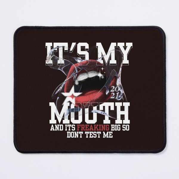 Item preview, It’s My Mouth and It’s Big So Don’t Test Me | Bold Red Lipstick Pop Art Print designed and sold by ShadeScapeArt.