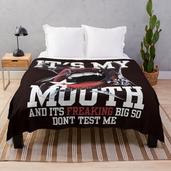 Item preview, It’s My Mouth and It’s Big So Don’t Test Me | Bold Red Lipstick Pop Art Print designed and sold by ShadeScapeArt.