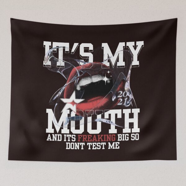 Item preview, It’s My Mouth and It’s Big So Don’t Test Me | Bold Red Lipstick Pop Art Print designed and sold by ShadeScapeArt.