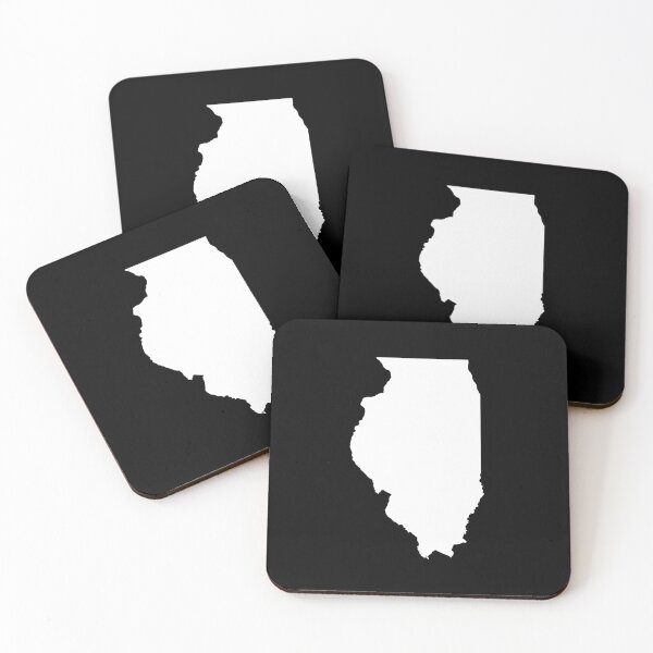 Item preview, Illinois Map Silhouette – Minimal White designed and sold by Paper Drip.