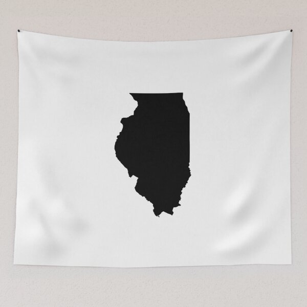 Item preview, Illinois Map Silhouette – Minimal Black designed and sold by Paper Drip.