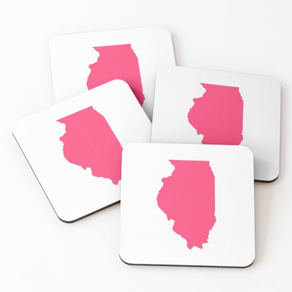 Item preview, Illinois Map Silhouette – Minimal Pink designed and sold by Paper Drip.
