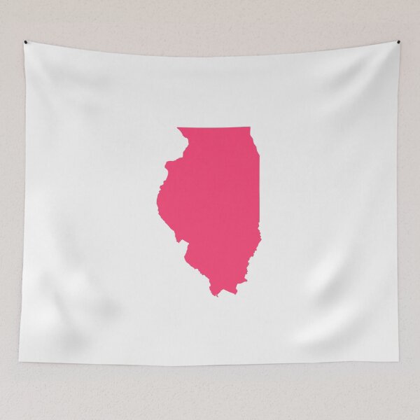 Item preview, Illinois Map Silhouette – Minimal Pink designed and sold by Paper Drip.