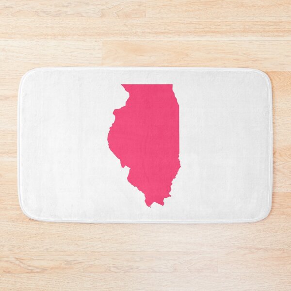 Item preview, Illinois Map Silhouette – Minimal Pink designed and sold by Paper Drip.