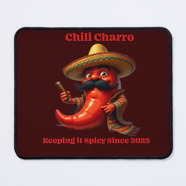 Item preview, Chili Charro: Keeping it Spicy Since 2025 - Mexican Mascot Art designed and sold by Rude Monkey Imaginations.