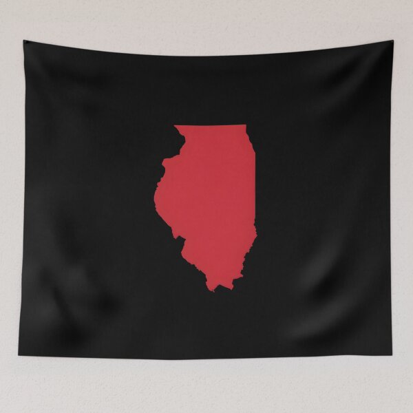 Item preview, Illinois Map Silhouette – Minimal Red designed and sold by Paper Drip.