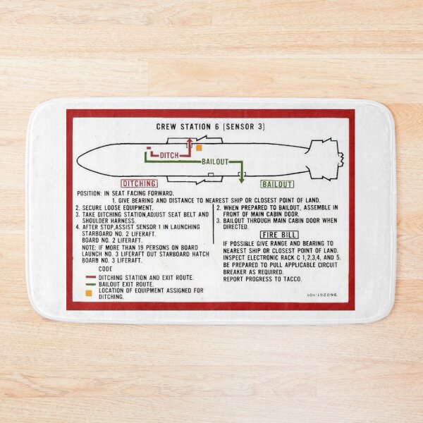 Item preview, P-3 Orion Sensor Station 3 Emergency Placard designed and sold by History's Attic.