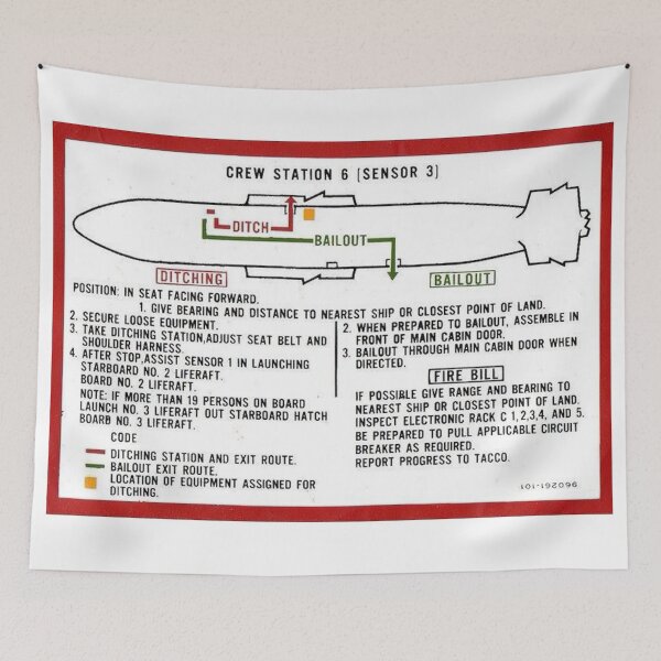 Item preview, P-3 Orion Sensor Station 3 Emergency Placard designed and sold by History's Attic.