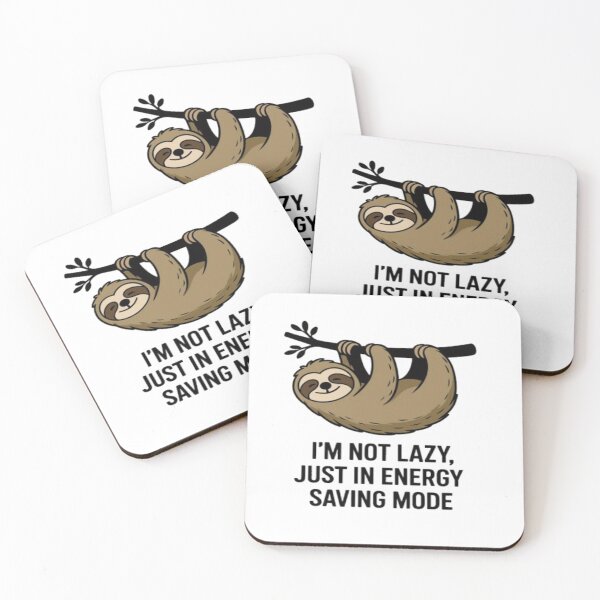 Item preview, Sloth in power saving mode designed and sold by Positive Vibes Prints.