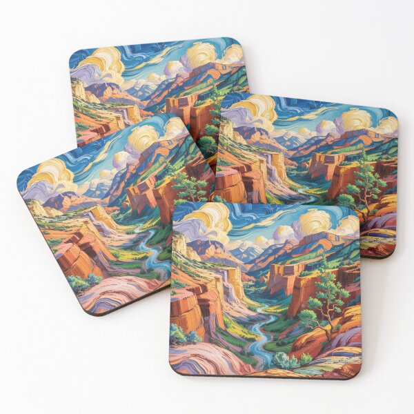 Item preview, Mountain canyon,oil paint. designed and sold by elegantpaterns.