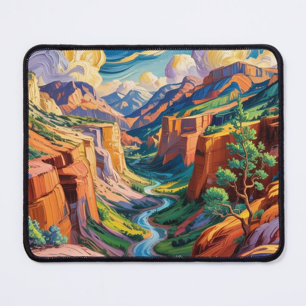 Item preview, Mountain canyon,oil paint. designed and sold by elegantpaterns.