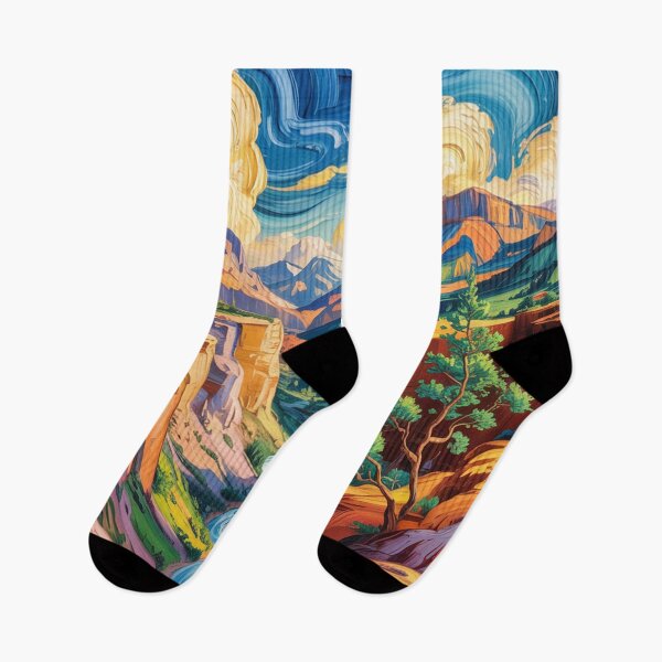 Item preview, Mountain canyon,oil paint. designed and sold by elegantpaterns.