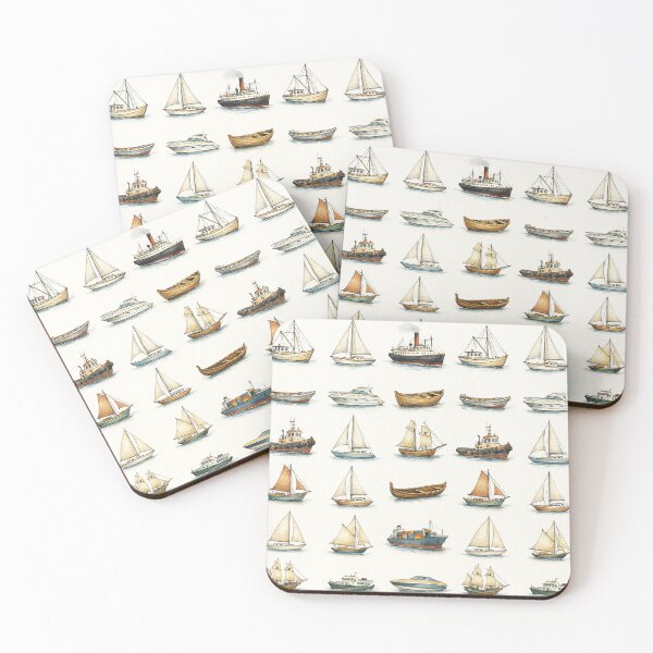Item preview, Types of Boats – Illustrated Nautical Vessels Chart designed and sold by Pixel-Up.