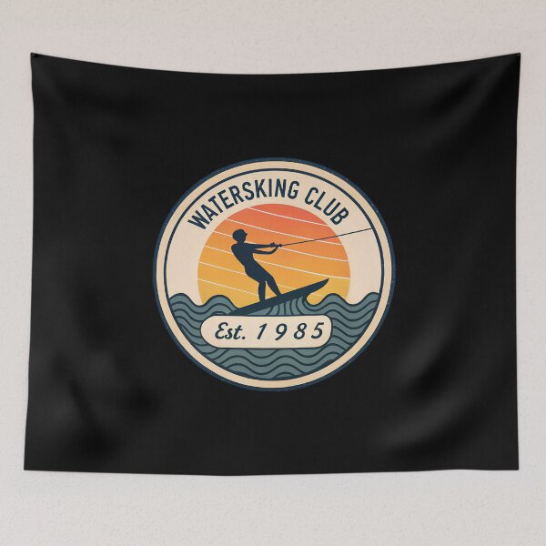 Item preview, Retro Waterskiing Club Badge | Vintage Summer Water Sports Design designed and sold by VividOrganica.