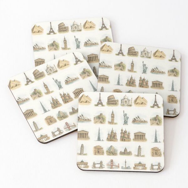 Item preview, World Landmarks – Illustrated Famous Monuments Around the Globe designed and sold by Pixel-Up.