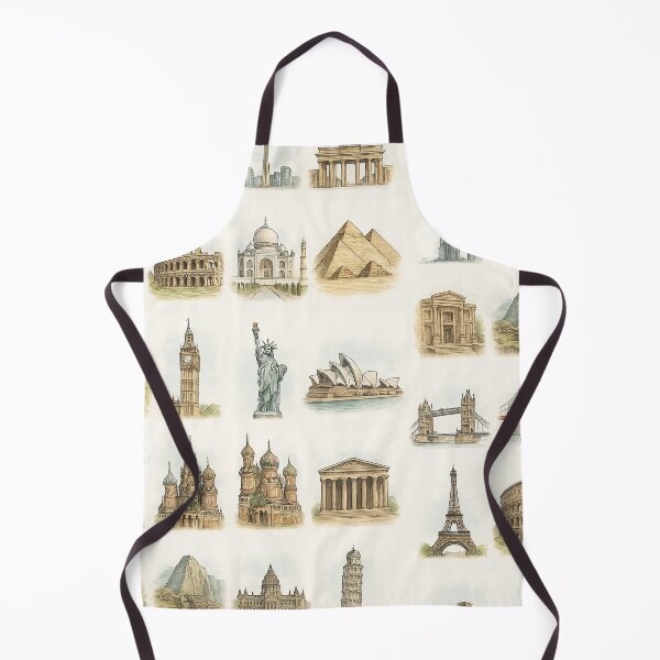 Item preview, World Landmarks – Illustrated Famous Monuments Around the Globe designed and sold by Pixel-Up.