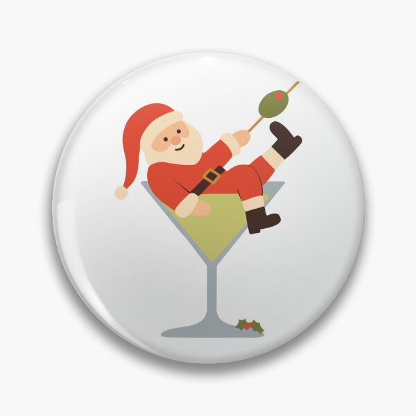 Item preview, Santa Martini Christmas holiday designed and sold by Magnolia Valley Art.