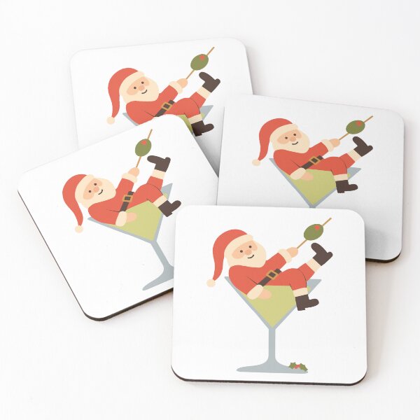 Item preview, Santa Martini Christmas holiday designed and sold by Magnolia Valley Art.