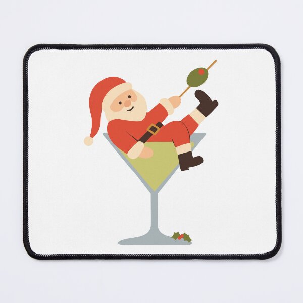 Item preview, Santa Martini Christmas holiday designed and sold by Magnolia Valley Art.