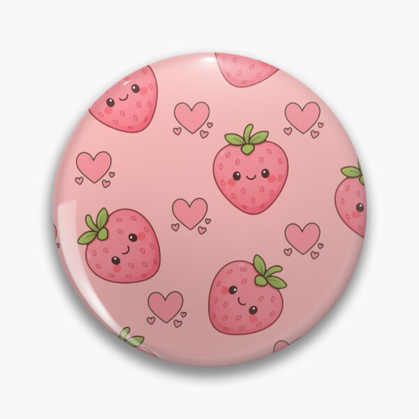 Item preview, Cute Strawberry and Hearts Pattern designed and sold by imperiumpublicitario .