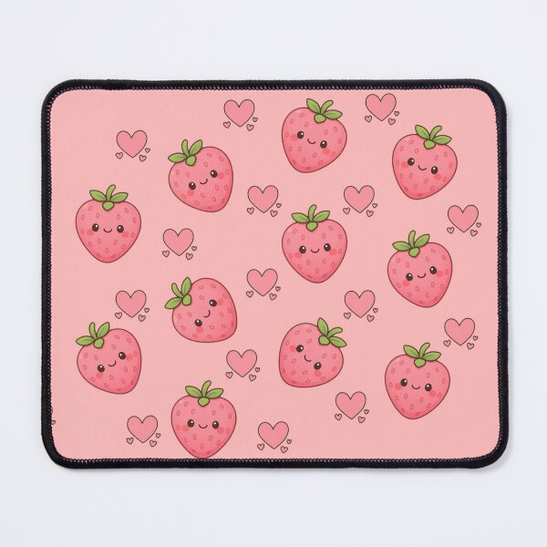 Item preview, Cute Strawberry and Hearts Pattern designed and sold by imperiumpublicitario .