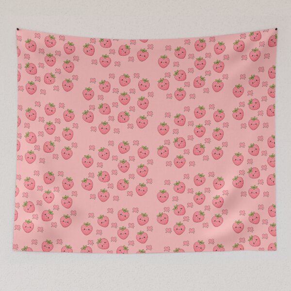 Item preview, Cute Strawberry and Hearts Pattern designed and sold by imperiumpublicitario .