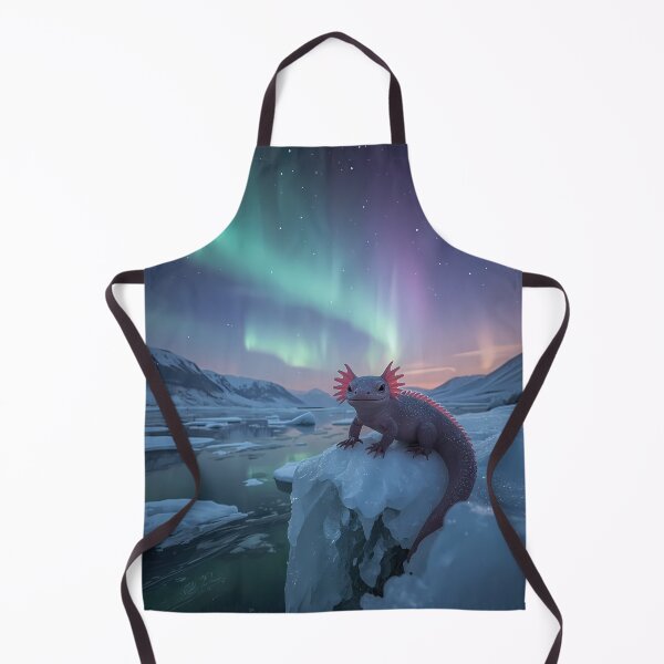 Item preview, Frozen Axolotl Under Northern Lights designed and sold by RkskArt.