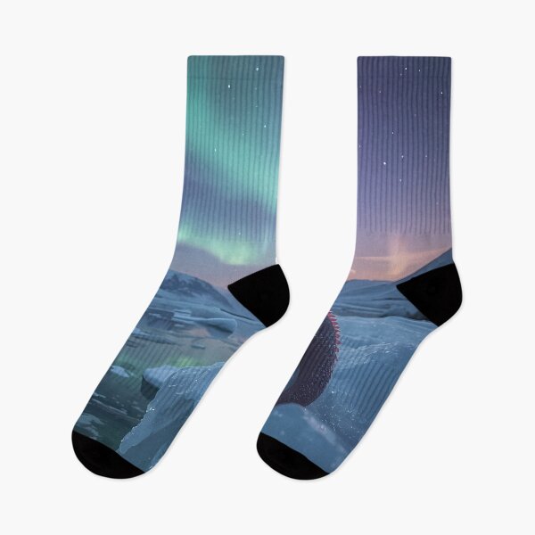 Item preview, Frozen Axolotl Under Northern Lights designed and sold by RkskArt.
