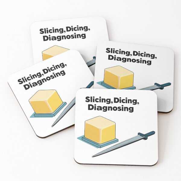 Item preview, Slicing Dicing Diagnosing – Funny Pathologist T-Shirt Design | Paraffin Block Lab Humor designed and sold by jelonkaa.